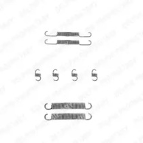 Установочный комплект задних барабанных колодок LY1176 DELPHI