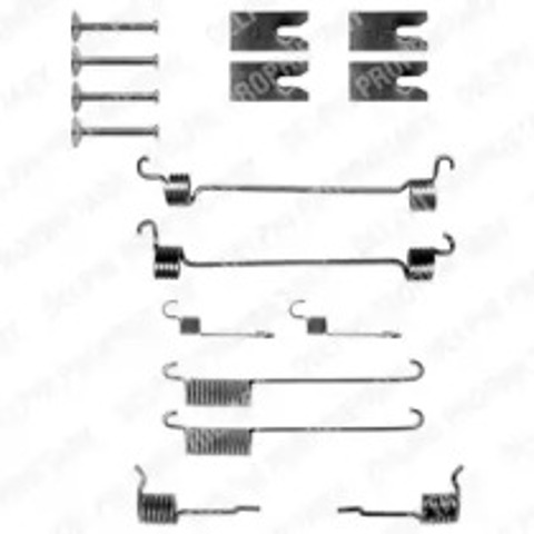 Монтажный комплект задних барабанных колодок LY1274 DELPHI