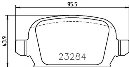Комплект тормозных колодок MDB2168