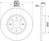 Тормоз дисковый передний MDC1838 MINTEX