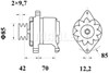 Генератор автомобильный MG562 MAHLE