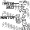 Буфер (отбойник) амортизатора переднего + пыльник MSHBCU20F FEBEST