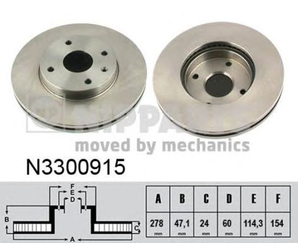 Ротор тормозной N3300915 NIPPARTS