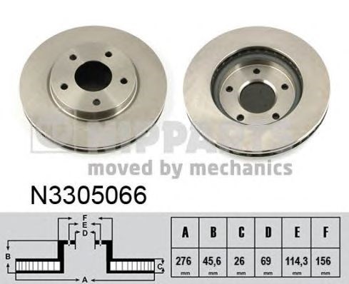 NIPPARTS N3305066 Диск тормозной передний в наличии Полтава