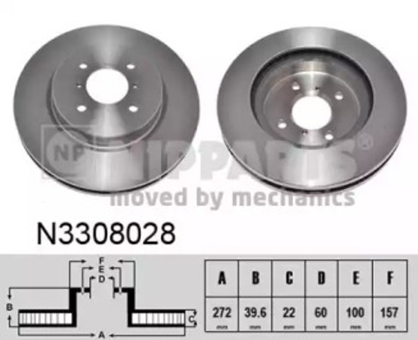 Ротор тормозной N3308028 NIPPARTS