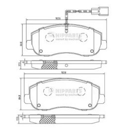 NIPPARTS N3601105 Колодки тормозные передние дисковые в наличии Винница
