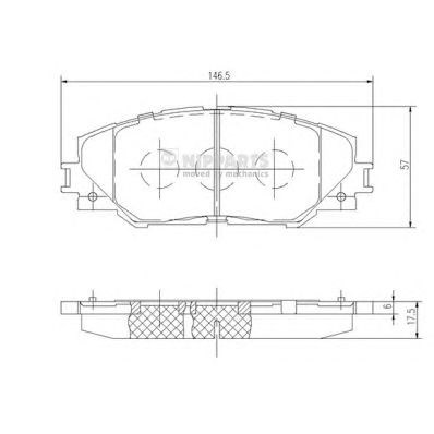 N3602138 NIPPARTS Передние тормозные колодки купить в Днепр