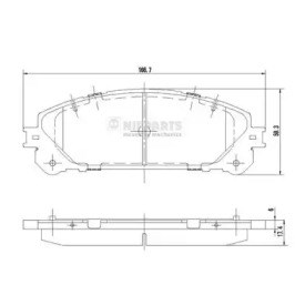 NIPPARTS N3602139 Передние тормозные колодки в наличии Полтава
