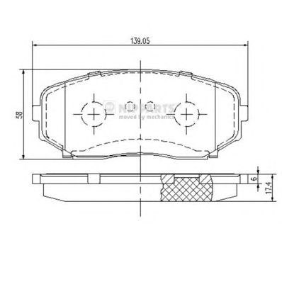 Колодки гальмівні передні, дискові N3603070 Nipparts