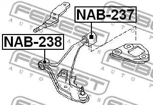 Сайлентблок нижний передней подвески NAB237 FEBEST