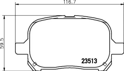 Передние тормозные колодки NP1033 NISSHINBO