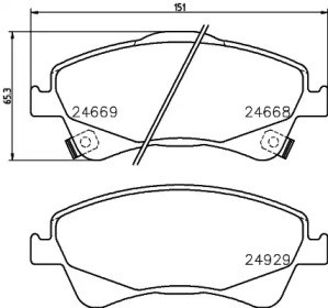 Передние тормозные колодки NP1119 NISSHINBO