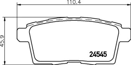 Колодки гальмові задні, дискові NP5024 Nisshinbo