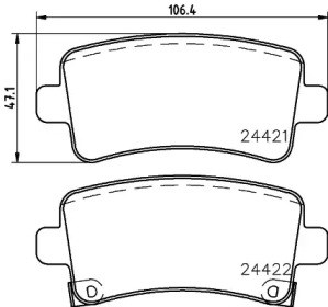 Колодки на тормоз задний дисковый NP6038 NISSHINBO