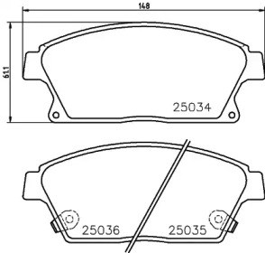 Колодки передні NP6073 Nisshinbo