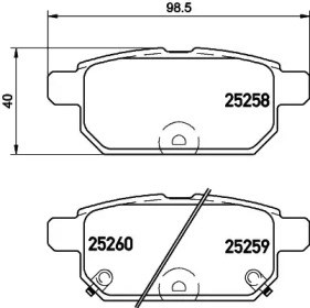 Задние дисковые колодки NP9016 NISSHINBO