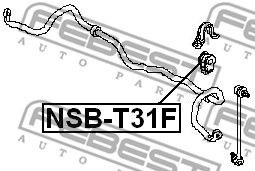 FEBEST NSBT31F Втулка стабилизатора переднего в наличии Ровно