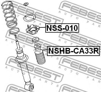 Опора стойки амортизатора заднего NSS010 FEBEST