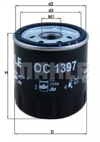 Маслофильтр OC1397 MAHLE