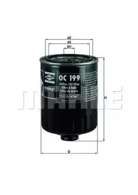 MAHLE OC199 Фильтр масляный в наличии Черновцы