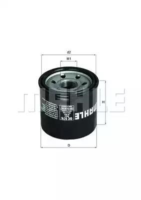 Масляный фильтр двигателя OC574 MAHLE