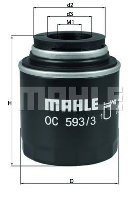 Фильтр очистки масла центробежный OC5933 MAHLE