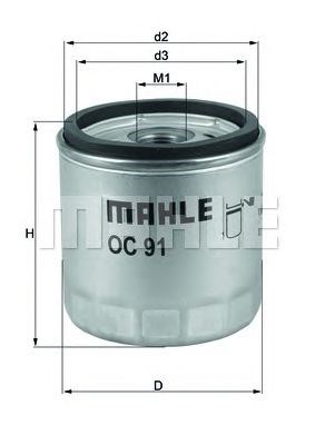OC91D MAHLE Масляный фильтр купить в Днепр
