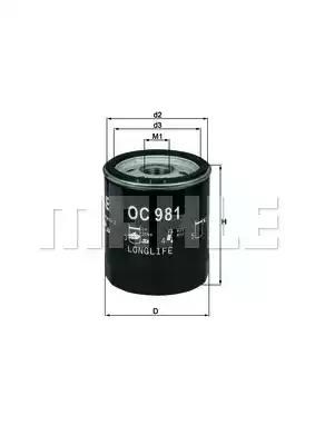 OC981 MAHLE Масляный фильтр купить в Тернополь