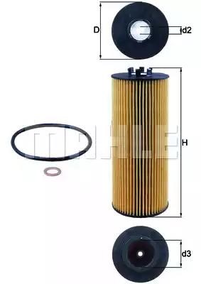 MAHLE OX164D Фильтр масляный в наличии Винница