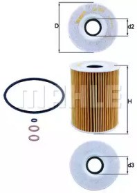 Фильтр масляный ДВС OX254D3 MAHLE