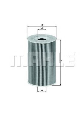Фильтр масла OX351D MAHLE