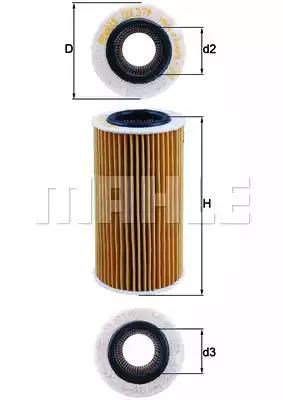 MAHLE OX379D Фильтр масляный в наличии Украина
