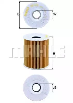 Маслофильтр OX422D MAHLE