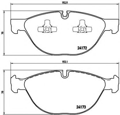 Колодки тормозные дисковые комплект P06058 BREMBO