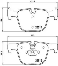 Задние колодки P06072 BREMBO