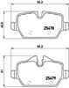 Колодки на тормоз задний дисковый P06080 BREMBO