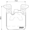 Комплект задних колодок P06087 BREMBO