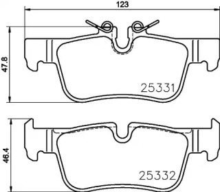 Колодки на тормоз задний дисковый P06094 BREMBO