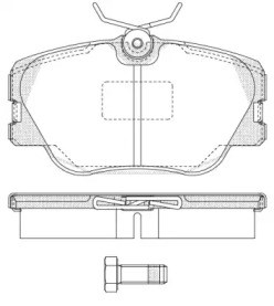 Колодки тормозные дисковые комплект P089300 WOKING