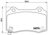 Колодки на тормоз задний дисковый P11024 BREMBO