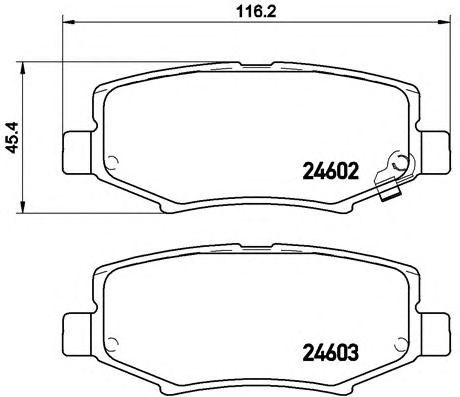Задние дисковые колодки P18024 BREMBO