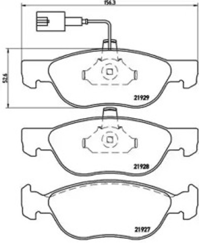 Колодки передние P23070 BREMBO