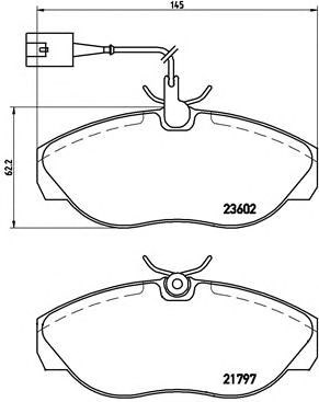 Колодки гальмівні передні, дискові P23083 Brembo