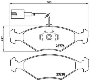 Передние тормозные колодки P23122 BREMBO