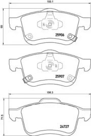 Передние тормозные колодки P23155 BREMBO