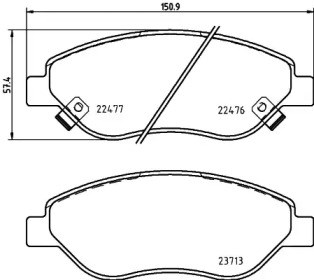 Колодки тормозные дисковые комплект P23178 BREMBO
