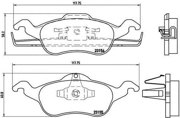 Колодки передние P24046 BREMBO