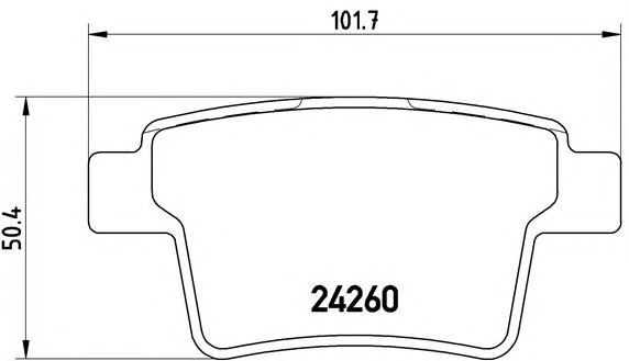 Колодки гальмові задні, дискові P24063 Brembo