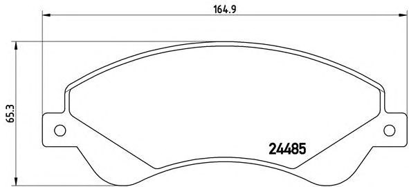 Передние тормозные колодки P24065 BREMBO