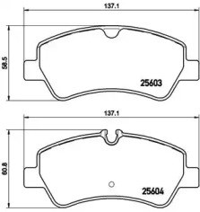 Колодки тормозные дисковые комплект P24160 BREMBO